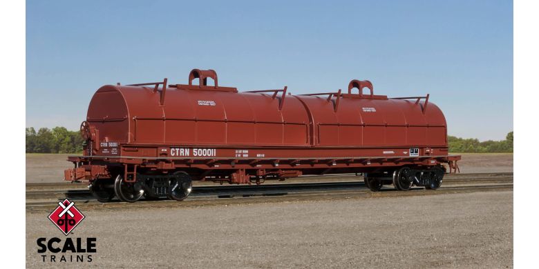 Scale Trains 38410 HO, Thrall 48' 2 - Hood Coil Steel Car, CTRN, 500051 - House of Trains
