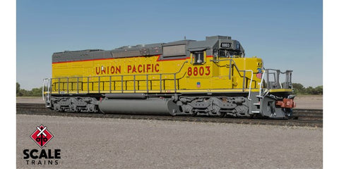 Scale Trains 39619 N, Rivet Counter, ESU LokSound DCC and Sound, EMD SD40T - 2, Union Pacific, Ex - SP Repaint, Lightning Stripe Scheme, UP, 8803 - House of Trains