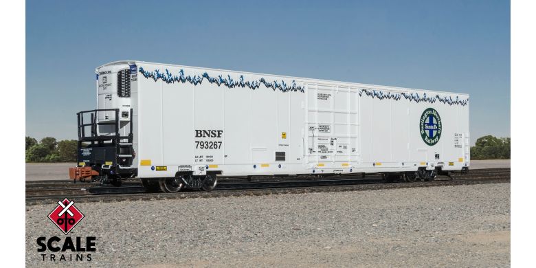 Scale Trains 39810 N, Trinity 82' Reefer, No Sound, BNSF, 793274 - House of Trains