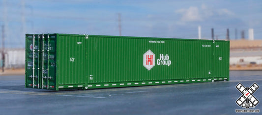 Scale Trains SXT 10643 N Scale Operator CIMC 53' Dry Container, 3 - Pack, Hub Group, HGIU - House of Trains