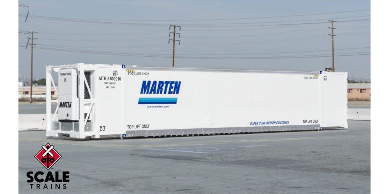 Scale Trains SXT11714 HO, 53' Container, 3 Pack, Marten Transport - House of Trains