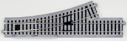 Kato 2-840 HO Unitrack, Number 4, Manual Left Hand Turnout