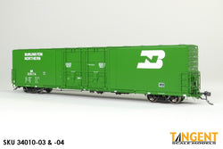 Tangent 34010 - 03 HO, 5880cf 60' Box Car, BN, 355174 - House of Trains