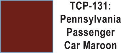 Tru Color TCP - 131 Pennsylvania Passenger Car Maroon Paint 1 ounce - House of Trains