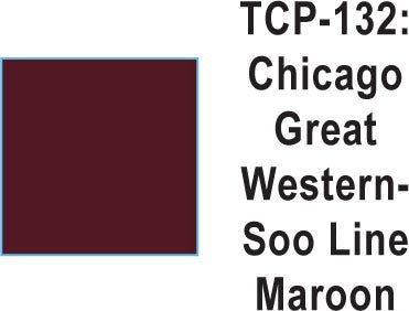 Tru Color TCP - 132 Chicago Great Western, SOO Maroon Paint 1 ounce - House of Trains