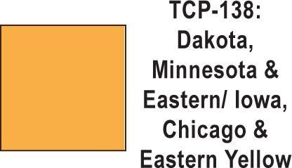Tru Color TCP - 138 Dakota, Minnesota and Eastern / Iowa, Chicago and Eastern Yellow Paint 1 ounce - House of Trains