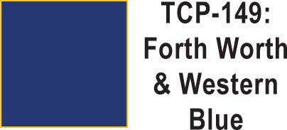 Tru Color TCP - 149 Fort Worth and Western Blue 1 ounce - House of Trains