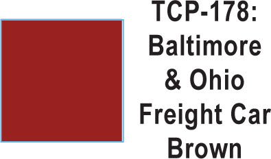 Tru Color TCP - 178 Baltimore and Ohio Freight Car Brown Paint 1 ounce - House of Trains