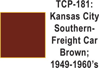 Tru Color TCP - 181 Kansas City Southern 1944 - 60s Freight Car Brown Paint 1 ounce - House of Trains