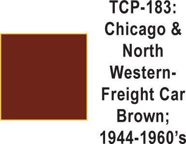 Tru Color TCP - 183 Chicago and North Western 1944 - 60s Freight Car Brown Paint 1 ounce - House of Trains