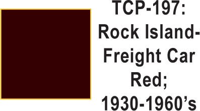 Tru Color TCP-197 Rock Island 1930-60's Freight Car Red Paint 1 ounce - House of Trains