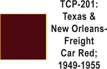 Tru Color TCP - 201 Texas and New Orleans 1949 - 55 Frt. Car Red 1 ounce - House of Trains