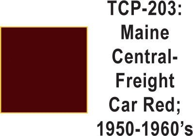 Tru Color TCP - 203 Maine Central 1930 - 50’s Frt. Car Red 1 ounce - House of Trains