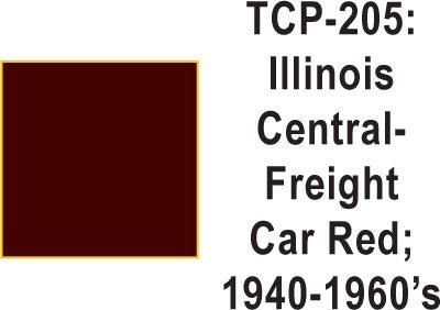 Tru Color TCP - 205 Illinois Central 1940 - 60's Freight Car Red Paint 1 ounce - House of Trains