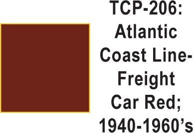 Tru Color TCP - 206 Atlantic Coast Line 1940 - 60's Freight Car Red Paint 1 ounce - House of Trains