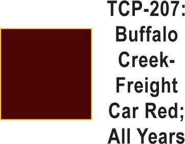 Tru Color TCP-207 Buffalo Creek 1940-60's Freight Car Red Paint 1 ounce - House of Trains