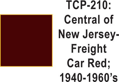 Tru Color TCP - 210 Central of New Jersey 1940 - 60's Freight Car Red Paint 1 ounce - House of Trains