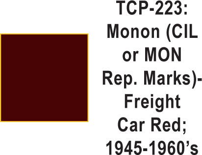 Tru Color TCP-223 Monon 1945-60's Freight Car Red 1 Fluid Ounce - House of Trains