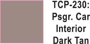 Tru Color TCP - 230 Passenger Car Interior Dark Tan Paint 1 ounce - House of Trains