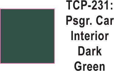 Tru Color TCP - 231 Passenger Car Interior Dark Green Paint 1 ounce - House of Trains