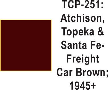 Tru Color TCP - 251 Santa Fe 1945+ Freight Car Brown 1 Fluid Ounce - House of Trains