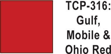 Tru Color TCP - 316 Gulf Mobile and Ohio Red Paint 1 ounce - House of Trains