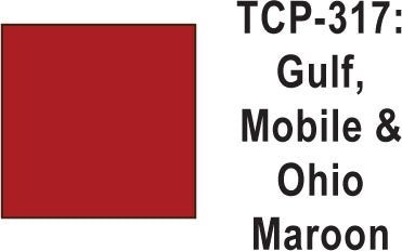 Tru Color TCP - 317 Gulf Mobile and Ohio Maroon Paint 1 ounce - House of Trains