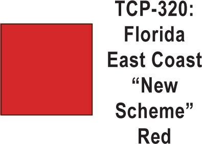 Tru Color TCP - 320 Florida East Coast, New Scheme (Modern) Red Paint 1 ounce - House of Trains