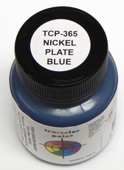 Tru Color TCP - 365 Nickel Plate, NKP, Blue Paint 1 ounce - House of Trains