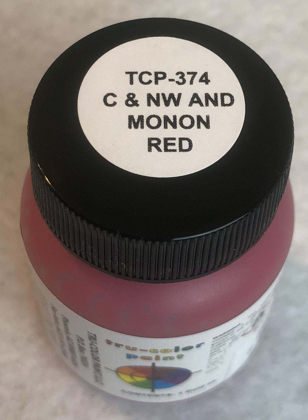 Tru Color TCP - 374 Chicago Northwestern and Monon, Red, Paint 1 ounce - House of Trains