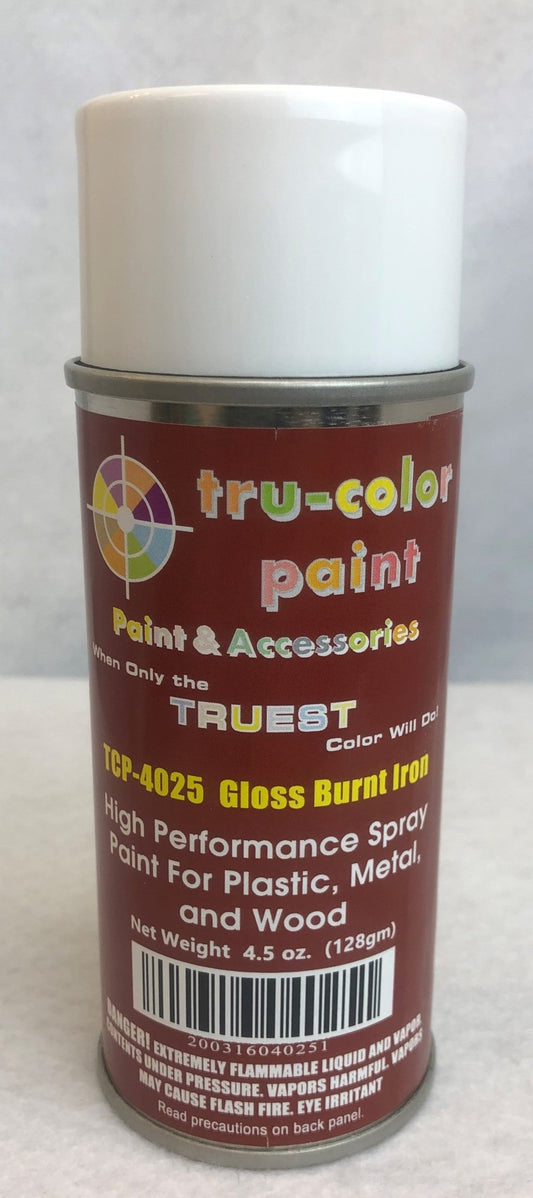 Tru Color TCP - 4025 Gloss Burnt Iron, Spray Can, 4.5 ounce, Plastic, Metal and Wood - House of Trains