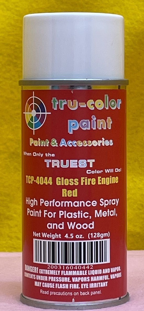 Tru Color TCP - 4044 Gloss Fire Engine Red, Spray Can, 4.5 ounce, Plastic, Metal and Wood - House of Trains