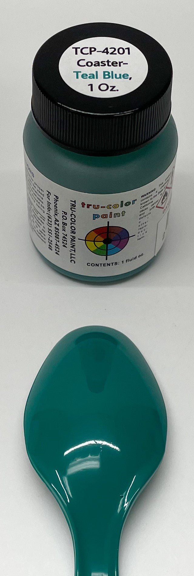 Tru Color TCP - 4201 Matte Coaster, Teal Blue, Paint 1 ounce - House of Trains