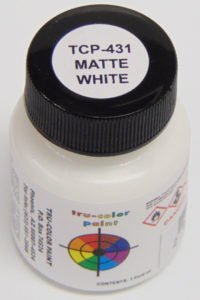Tru Color TCP - 431 Matte White, Paint 1 ounce - House of Trains