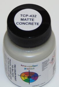 Tru Color TCP - 432 Matte Concrete, Paint 1 ounce - House of Trains