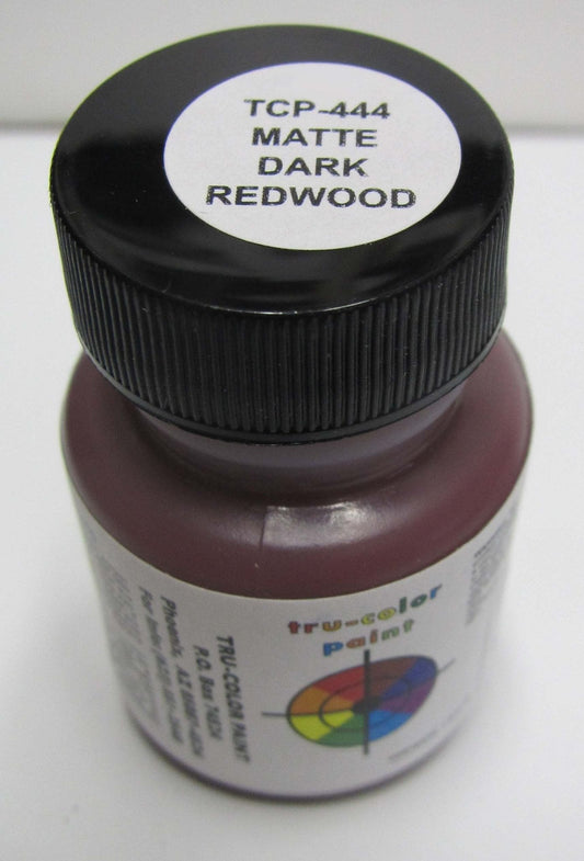 Tru Color TCP - 444 Matte Dark Redwood, Paint 1 ounce, For Water Towers - House of Trains