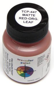Tru Color TCP - 447 Matte Red - Orange Leaf, Paint 1 ounce - House of Trains