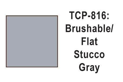 Tru Color TCP - 816 Flat Stucco Gray Paint 1 Fluid Ounce - House of Trains