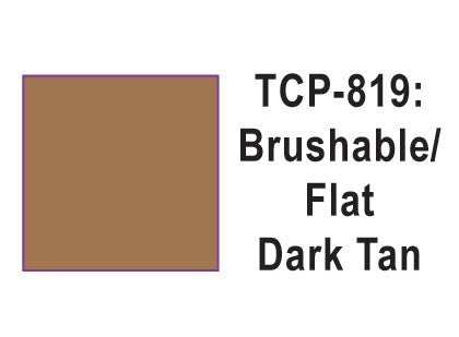Tru Color TCP - 819 Flat Dark Tan Paint 1 Fluid Ounce - House of Trains
