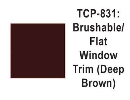 Tru Color TCP - 831 Flat Deep Brown Paint 1 Fluid Ounce - House of Trains