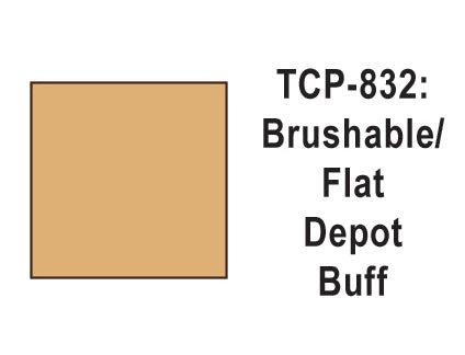 Tru Color TCP - 832 Flat Depot Buff Paint 1 Fluid Ounce - House of Trains