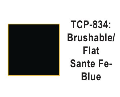 Tru Color TCP - 834 Flat Santa Fe Blue Paint 1 Fluid Ounce - House of Trains