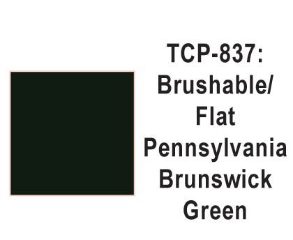 Tru Color TCP - 837 Flat Pennsylvania Brunswick Green Paint 1 Fluid Ounce - House of Trains