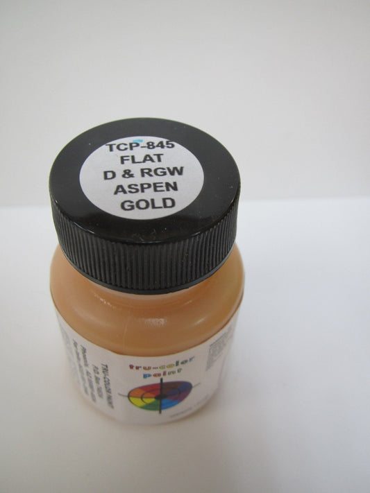 Tru Color TCP - 845 Flat Rio Grande Aspen Gold Paint 1 Fluid Ounce - House of Trains