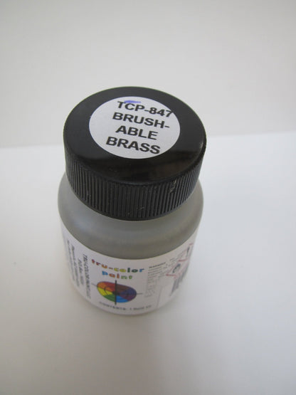 Tru Color TCP - 847 Brushable Brass (Not Flat) Paint 1 Fluid Ounce - House of Trains