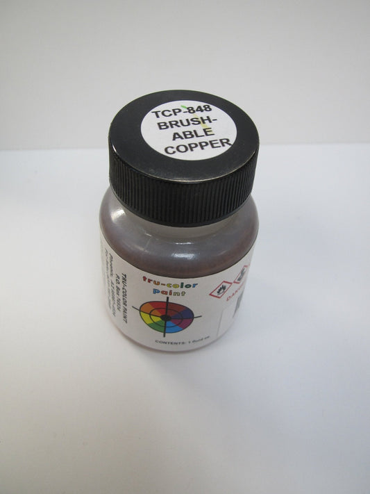 Tru Color TCP - 848 Brushable Copper (Not Flat) Paint 1 Fluid Ounce - House of Trains