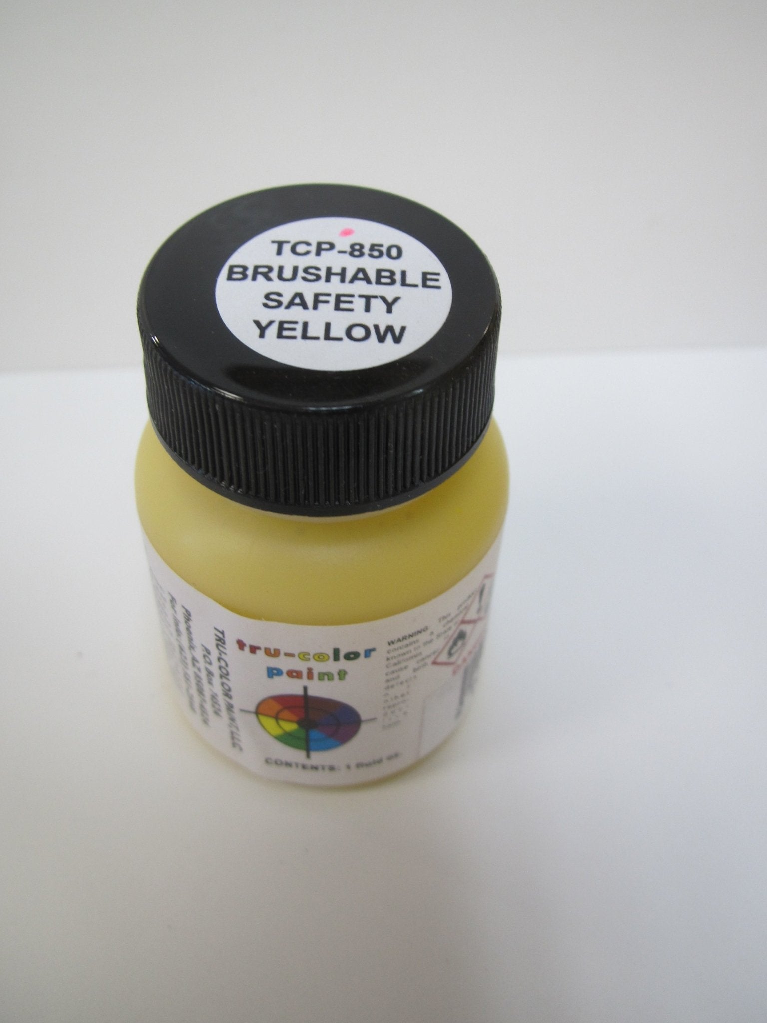 Tru Color TCP-850 Brushable Safety Yellow, Flat Paint, 1 Fluid Ounce ...