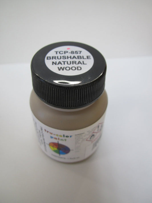 Tru Color TCP - 857 Brushable Natural Wood, Flat Paint, 1 Fluid Ounce - House of Trains