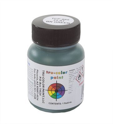 Tru Color TCP - 885 Flat, Brushable, Burlington Northern, Green, Paint 1 Fluid Ounce - House of Trains