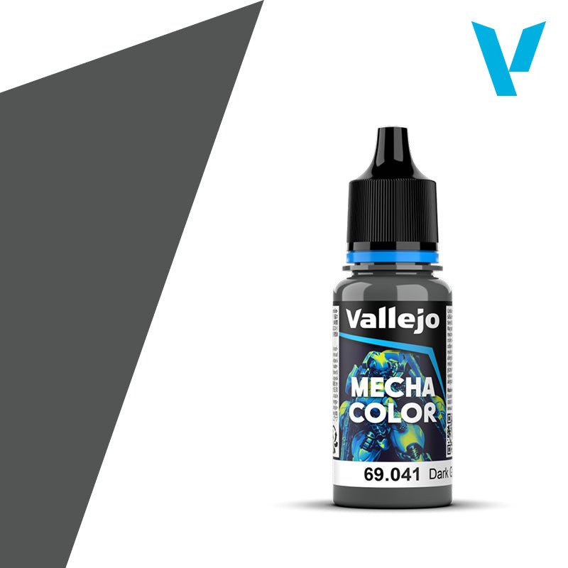 Vallejo 69.041 Mecha Color, Dark Grey Green Paint, 0.6 fl oz, 18ml. - House of Trains